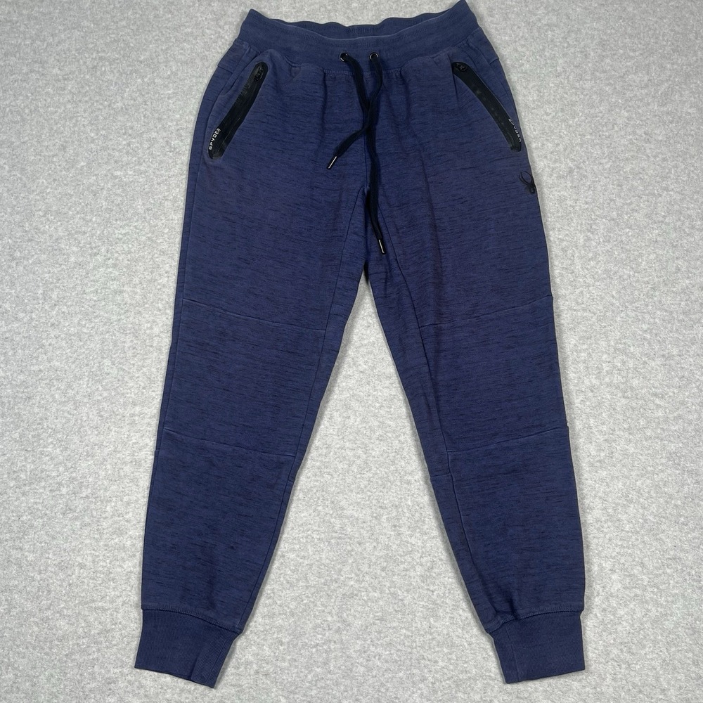 Spyder Active ProWeb Joggers Men's Size M Navy Blue Tapered Quick Dry Athleisure